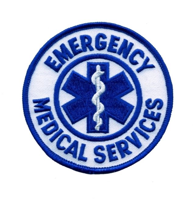 EMERGENCY MEDICAL SERVICES BADGE PATCH - SEW ON.
